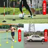 Postes Marcadores para Entrenamiento de Fútbol y Baloncesto, Banderines de Esquina, Postes de Entrenamiento con Bases de Goma, Postes Rojos y Blancos, Postes de Obstáculos, Postes de Carrera en Forma de Serpiente
