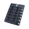 Caja de Fusibles de Hoja de 6, 8, 10, 12 Vías con Indicador LED Rojo Juego de Soportes para Fusibles