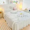 2026 Novo Modelo Classe A Saia de Cama de Seda Fria Pe Conjunto de Colcha de Verão e Tapete Refrescante Conjunto de Três Peças Conjunto de Quatro Peças