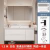 Gabinete de Baño Integrado de Cerámica de Roble Crema Lavabo Combinado Lavabo de Baño Lavabo