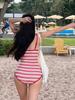 Novo Maiô Triangular de Peça Única 2024 para Mulheres Cobrir a Barriga e Parecer Mais Magra Roupa de Banho para Resort de Praia e Fonte Termal para Mulheres [Peça Única Dropshipping]