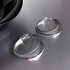 Argola de Orelha Dupla Camada Leve de Luxo Transfronteiriça Estilo Coreano Brincos de Nicho Moda Elegante Estilo Frio Brincos Distintivos