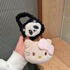 Cartoon pelúcia Palm orelhas grandes cão adequado para airpods caso protetor três gerações pro2 Apple Bluetooth headset shell macio