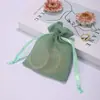 Linna Personalizado Nuevo Joyería de Alta Gama Malla de Seda Arrugada Bolsa Bolsas de Embalaje para Joyería Bolsas de Almacenamiento con Cordón para Regalo