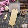 Etiqueta de bambu em branco bênção desejo carro ornamentos forma bambu placa material cloisonne esmalte placa de fundo material faça você mesmo