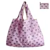 En Stock Bolso de Almacenamiento de Tela Oxford Encriptada Ecológico Portátil Plegable Bolsa de Compras para Supermercado Bolso Tote para Mujer Bolso de Mano para Regalo