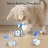 Nova roda de luz LED Brinquedo para Gato Carregamento USB Pena Bola Elétrica para Gato Brinquedo Interativo Inteligente para Pet
