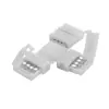 Conector de Emenda Rápida Sem Solda 4 PIN Baixa Tensão Tira RGB Colorida 5050 8/10mm Conexão de Encaixe Central Conectores de Canto