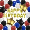 Paquete de globos de letras de feliz cumpleaños azul tinta metalizado dorado rojo vino oro rosa tema globos de látex