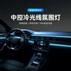 Luz LED Ambiental para Interior de Coche en Stock El Luz Fría Luz de Atmósfera USB para Coche Sin Cableado Decoración de Coche Tira de Guía de Luz para Modificación