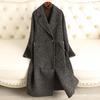 Casaco de Lã e Cashmere Dupla Face para Mulheres, Longo e Solto, Novo Estilo Outono e Inverno 2026, Elegante Casaco de Lã com Toque de Luxo, Atacado