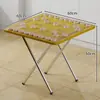 Mesa de Ajedrez Plegable, Elegante Mesa de Ajedrez Chino, Mesa Portátil para Ajedrez al Aire Libre, Mesa Cuadrada para el Hogar
