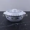 Tigela de Melamina 30% Imitação de Porcelana com Tampa, Tigela de Duas Alças, Tigela Revestida de Melamina, Plástico de Melamina Decalque Branco