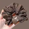 Scrunchie de rede retrô de alta qualidade, elástico de cabelo versátil oversized estilo coreano, acessório de cabelo de alta elasticidade para outono e inverno