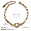 Pulsera de Moda Europea y Americana Collar de Oro de 18K Cadena en Forma de O Collar de Cristal Pulsera de Perlas Collar de Circonita Joyería de Acero Inoxidable