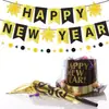 Decoración Set Fiesta Año Nuevo 2027 Banner Feliz Año Nuevo Adorno Colgante Espiral Decoración de Panal