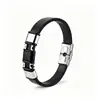 Amazon Pulsera de Cuero para Hombre con Bloques de Color Metálico, Moderna y Versátil, Pulsera de Acero Inoxidable, Accesorio para el Viaje Diario