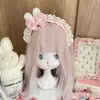 Diadema Lolita Estilo Japonés para Mujer, Accesorio para el Cabello de Disfraz Vintage de Sirvienta, Linda Diadema Lolita con Lazo, Tocado Kc
