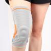 Rodillera Tejida Cálida Elástica de Soporte Fitness Correr Ciclismo Baloncesto Protector de Rótula Rodillera Deportiva de Silicona con Resorte