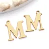 Pendente de Aço Inoxidável Transfronteiriço de Alta Retenção de Cor 26 Letras Inglesas Acessórios de Joias para Colar, Pulseira e Brincos Feitos à Mão DIY