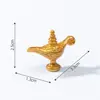 Vajilla chapada en oro, creativa, realista y temática de paisajes en miniatura; accesorios de decoración DIY para casa de muñecas; adornos de resina en miniatura para mesa