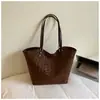 Bolso Tote de Gran Capacidad Estampado de Leopardo Suede Retro Nuevo Simple 2026 Bolso de Hombro para Mujer