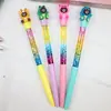 Pluma de arena movediza colorida con cabeza de goma suave creativa, bolígrafo de agua para escribir para estudiantes, bolígrafo de gel al por mayor, popular en el comercio exterior, puesto de varita de hadas