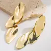 Brincos Pendentes Longos Geométricos de Disco Metálico com Diamantes Populares Transfronteiriços Estilo Minimalista Versátil Tendência