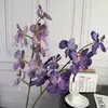 Orquídea Artificial de Gama Alta de 9 Cabezas Orquídea Flores Falsas para Boda Materiales Florales para Salón de Bodas Flores para Decoración del Hogar Venta al por Mayor de Flores Falsas