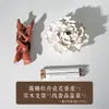 Base tradicional de cerámica tallada a mano para incienso, para el hogar y la oficina, difusor de incienso de aceites esenciales de nicho, artículo decorativo hecho a mano