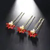 Pasador de Cabello de Novia de Amazon Transfronterizo con Lazo de Diamantes Brillantes Pasador en Forma de U Pasador para Peinado Trenzado de Concierto Adorno para el Cabello
