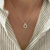Collar con anillo giratorio de plata de ley 925 para mujer, cadena de clavícula con anillo Sense Mobius de alta gama, joyería moderna