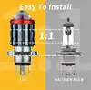 Faro LED Amarillo y Blanco de Doble Luz para Motocicleta Vehículo Eléctrico con Lente Cañón de Acero Pequeño Fabricante de Perlas de Lámpara 3570 Venta al por Mayor