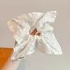 Scrunchie Lenço Quadrado com Laço Infantil para Meninas 2025 Novo Prendedor de Rabo de Cavalo Acessório de Cabelo para Coque de Princesa