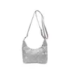 Bolso de Hombro Bordado de Moda Estilo Chino para Mujer, Bolso de Mano Texturizado para Debajo del Brazo, Nuevo Bolso Cruzado Sencillo Estilo Chino Verano 2025