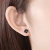 Pendientes de botón con gancho de trébol de plata esterlina 999 Ruye para mujer, sencillos, elegantes, ligeros, de lujo, con forma de corazón, pendientes retro Mori