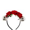 Novo Ins Europeu e Americano Veludo Rosa Fivela de Cabeça Mascarada Festa Cocar Halloween Tiara de Caveira