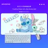 Alfombrilla de ratón Stitch transfronteriza, linda, tamaño grande, adecuada para juegos de computadora y uso de oficina, antideslizante para teclado y escritorio