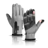 Guantes de Ciclismo para Hombres y Mujeres con Cremallera y Cubierta abatible, Diseño de Dos Dedos, Guantes para Deportes de Invierno con Pantalla Táctil, Forro Polar, Algodón Cálido, Guantes Impermeables para Motocicleta