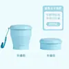 Vaso de agua plegable de silicona apto para alimentos en color macarrón, vaso portátil para enjuague bucal de viaje al aire libre con tapa, vaso retráctil