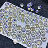 Nuevos Taladros Hexagonales para Uñas con Base Puntiaguda Hexagonal Cristales Tridimensionales para Uñas Pedrería para Uñas de Cristal Pedrería Apilada para Uñas de Cristal