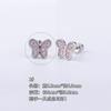 Hengguang 316L Cobre Banhado a Ouro Micro-Incustado Zircônia Rosa Conjunto Mais Vendido Joias para Piercing Brincos Studs Studs de Osso da Orelha Atacado