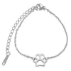 Pulsera con garra de perro de acero de titanio para mujer, moda europea y americana, pulsera con estampado de garra de perro de acero inoxidable, venta al por mayor de comercio exterior