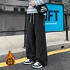 Pantalones de Esquí Impermeables con Forro de Terciopelo para Otoño e Invierno para Hombre, Marca de Moda, Pantalones Cargo Rectos Holgados para Exteriores, Pantalones Casuales Gruesos