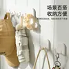 Ganchos adesivos de plástico estilo japonês, sem necessidade de furar, ganchos adesivos fortes para armazenamento para entrada, chaves, joias, brincos, armazenamento montado na parede