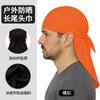 Gorra de Ciclismo de Verano sin Visera, Gorro Pirata de Lycra para Bicicleta de Carretera con Cola Larga Refrigerante, Turbante de Seda de Hielo de Color Sólido