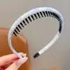 Diadema de Tela a Cuadros para Niñas con Dientes para Bebé, Lazo para el Cabello Antideslizante, Diadema Simple para Fijar Mechones Sueltos Infantiles, Nuevo