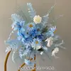 Flores de Boda Decoración de Boda Arreglo Floral de Piso Decoración de Compromiso Flores de Seda Arreglo Floral Decorativo Arreglo Floral para Camino Bolas de Flores Flores Colgantes