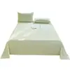 Sábana de muselina de doble capa tipo nube amigable con la piel, sábana suave de una sola pieza, juego de tres piezas de fundas de almohada para dormitorio de estudiante, sábana individual
