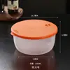 Caixa de Almoço Espessa para Micro-ondas Plástico Redondo Crisper Congelado Geladeira Tigela de Conservação de Frescor Caixa de Aquecimento para Micro-ondas